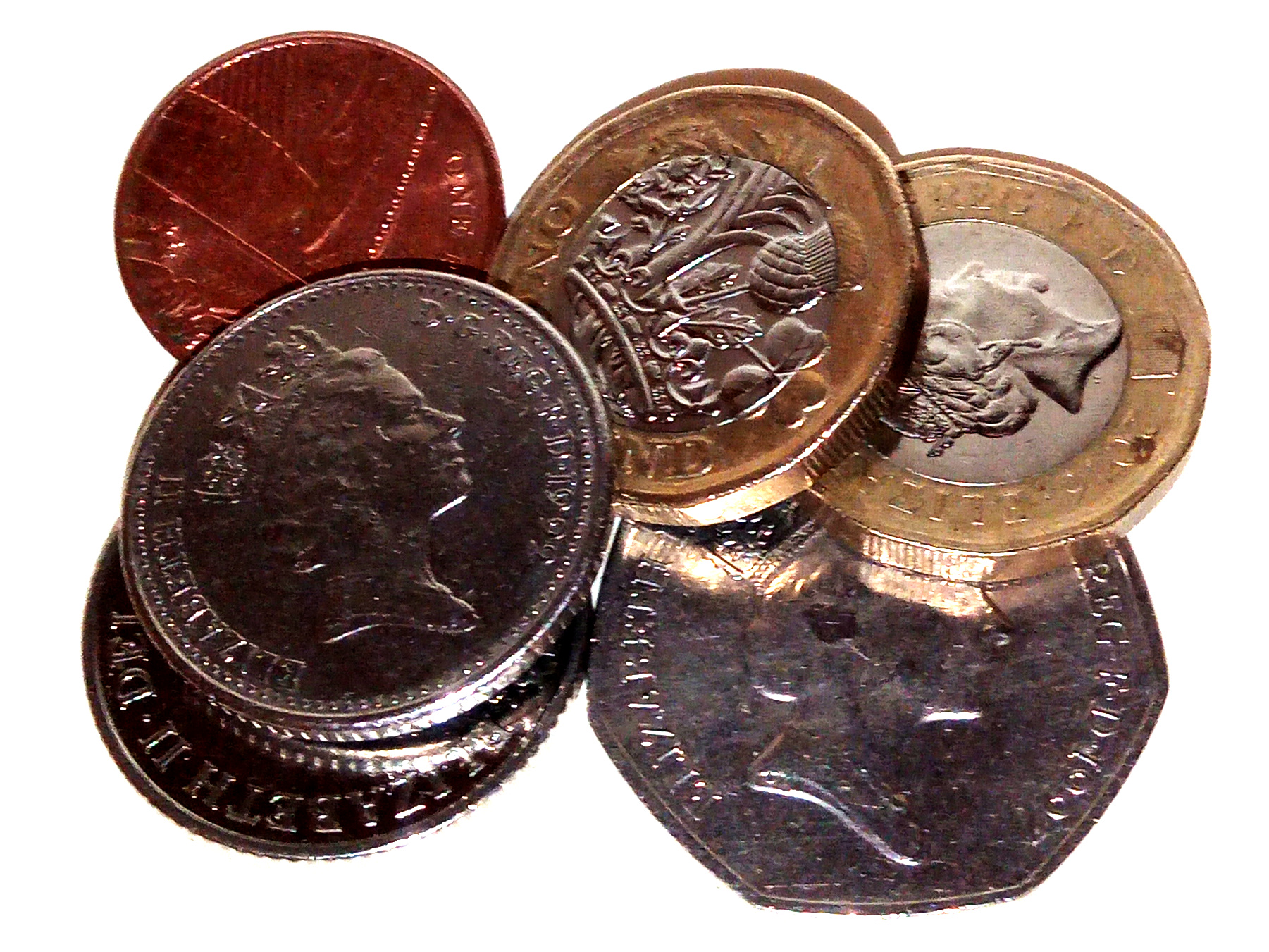 Picture of some British coins